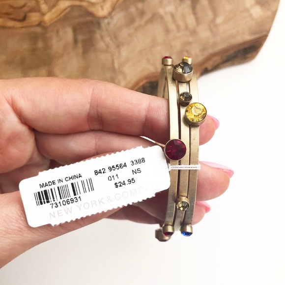 New York & Company gold stacked bangles - Picture 3 of 3